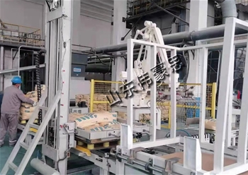 面粉全自動碼垛機(jī)現(xiàn)場