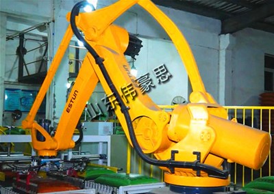 石灰粉機(jī)器人碼垛機(jī)生產(chǎn)線應(yīng)用解決方案