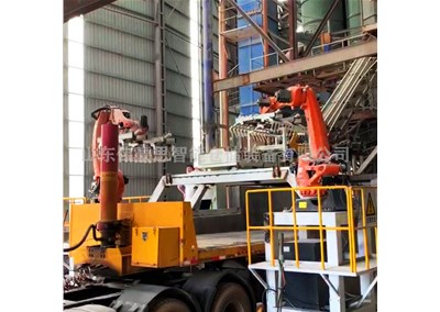 鋅礦粉智能裝車碼垛線 機械手自動裝車機視頻