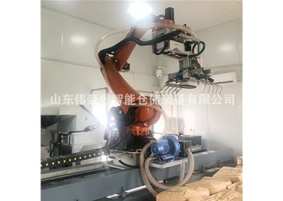 塑膠原料全自動拆垛設備特點及工作流程