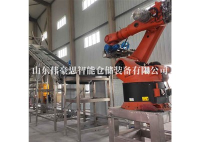 尿素全自動拆垛拆包設(shè)備 機(jī)械手拆垛機(jī)客戶現(xiàn)場