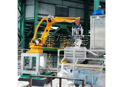 活性炭智能破袋機器人 拆包機械手客戶現(xiàn)場