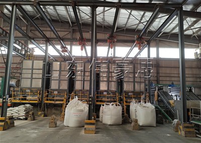 磷酸鐵鋰噸袋自動(dòng)拆袋機(jī) 噸包全自動(dòng)拆包投料站