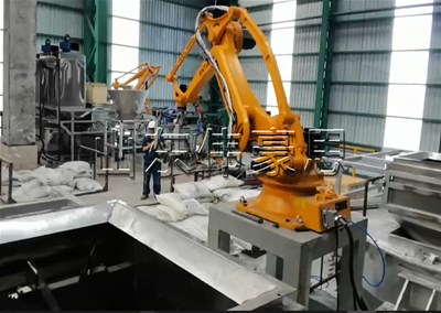 碳酸氫銨機械手破袋機 機器人全自動拆包機