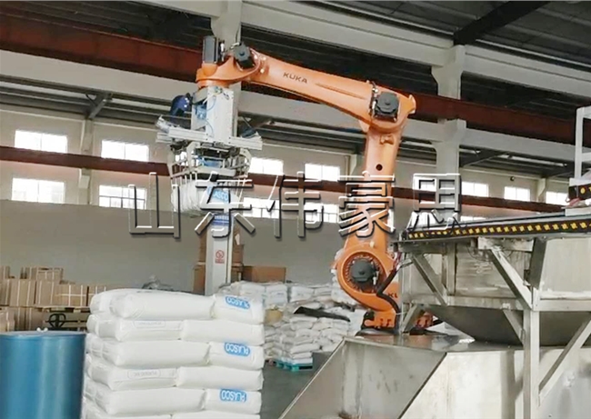 拆垛機(jī)械手+自動破袋器+廢袋收集裝置