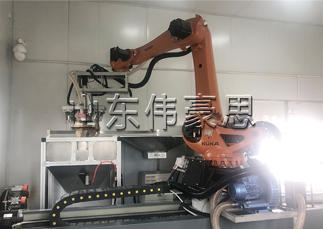 自動拆垛機(jī)器人+齒刀破包器